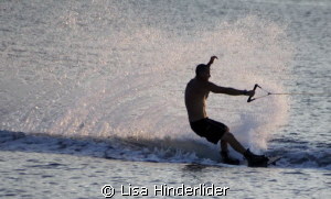 Evening Wake boarder by Lisa Hinderlider 